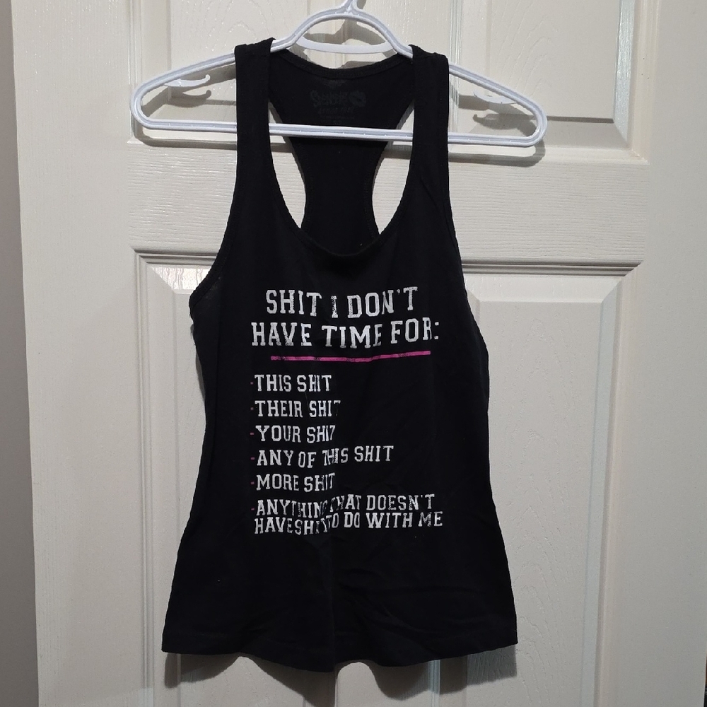 Women's Black Graphic Tank Top